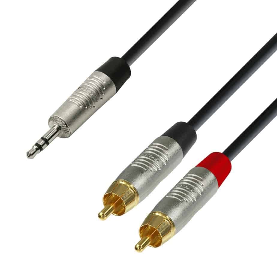 Adam Hall 4 star stereo mini-jack til 2 x RCA