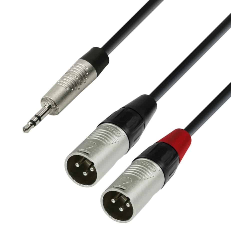 Adam Hall 4 Star stereo mini-Jack til 2 x XLR hann