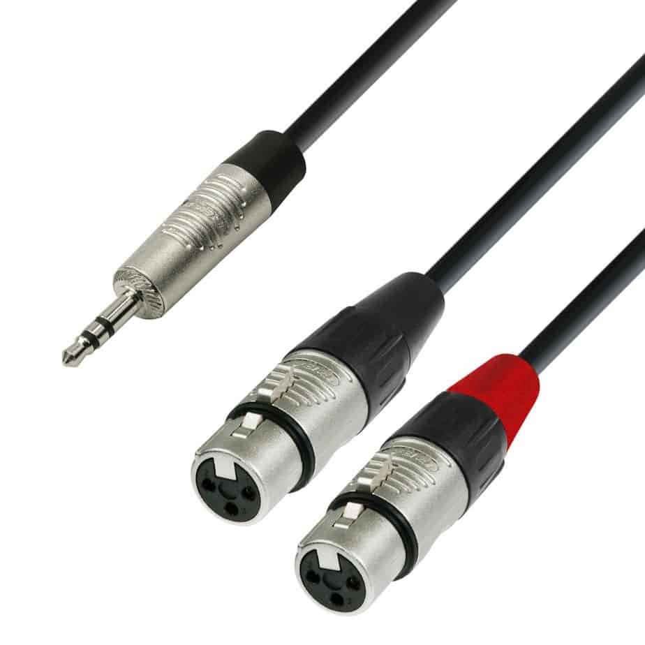 Adam Hall 4 Star stereo mini-Jack til 2 x XLR hunn