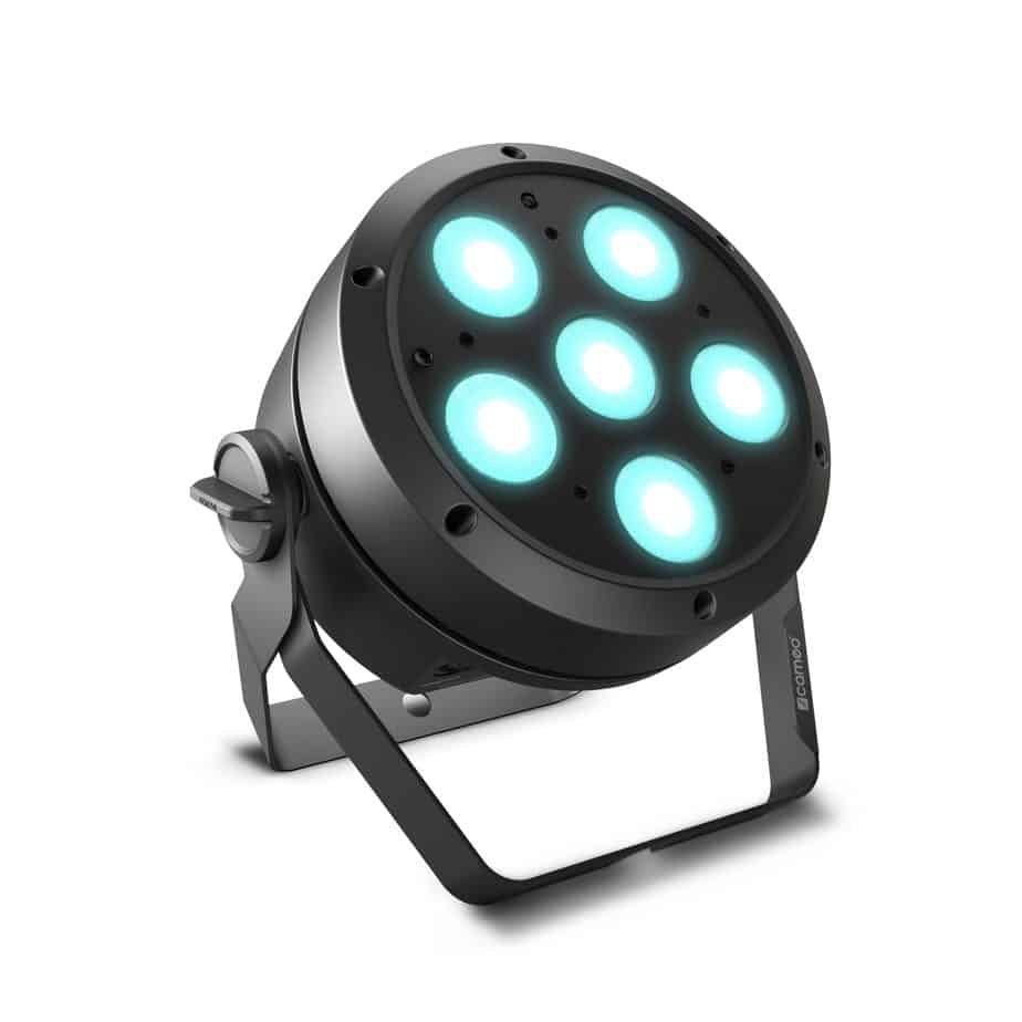 Cameo ROOT PAR 6 LED PAR-lampe sort sett forfra