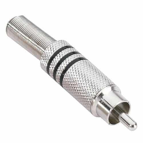 Adam Hall 7622BLK RCA plugg sort