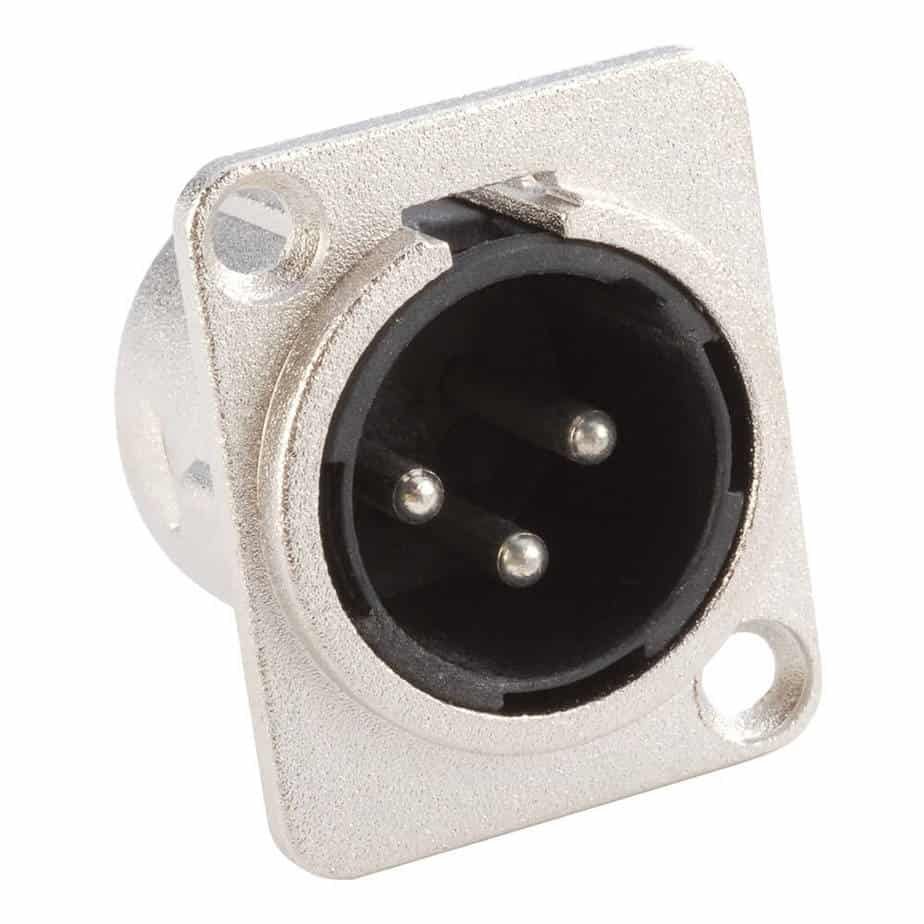 Adam Hall 7838 XLR plugg hann for chassis