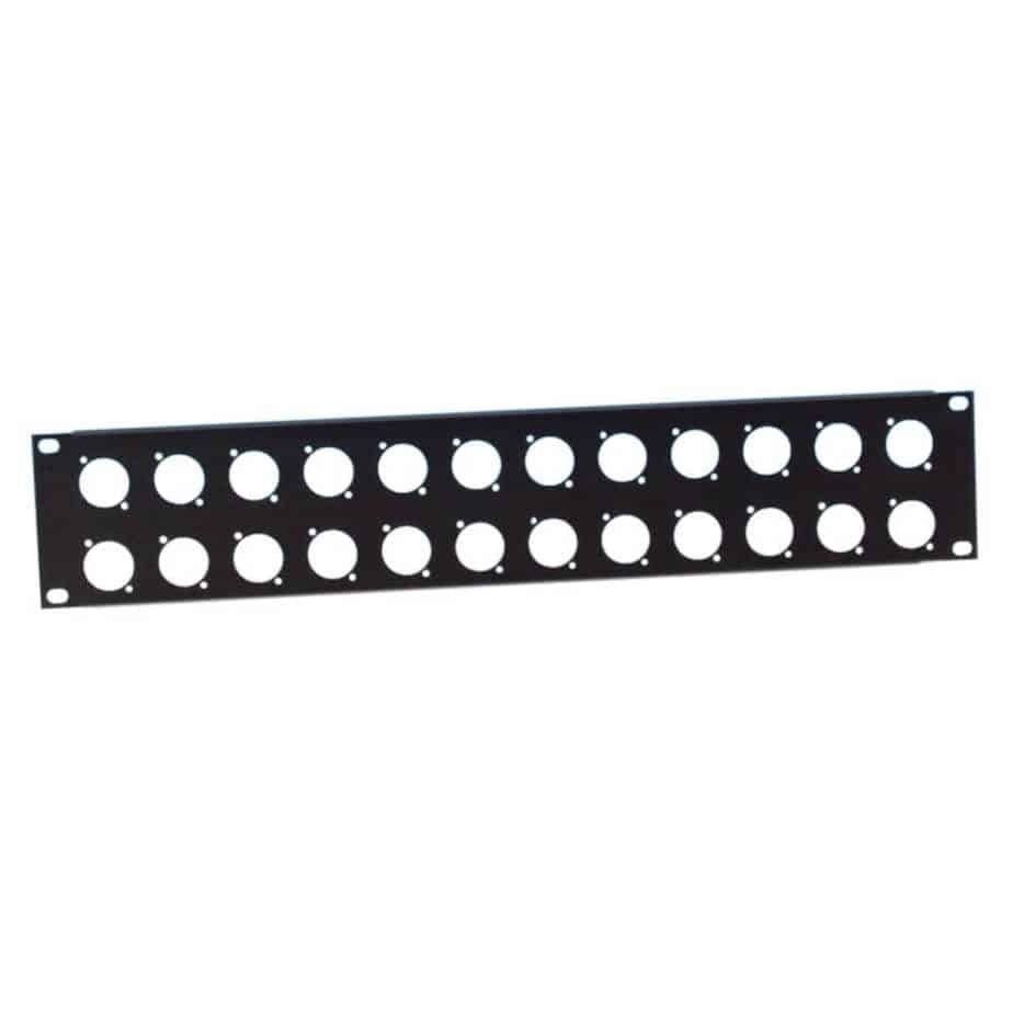 Adam Hall 872214 rackpanel med hull til chassisplugger