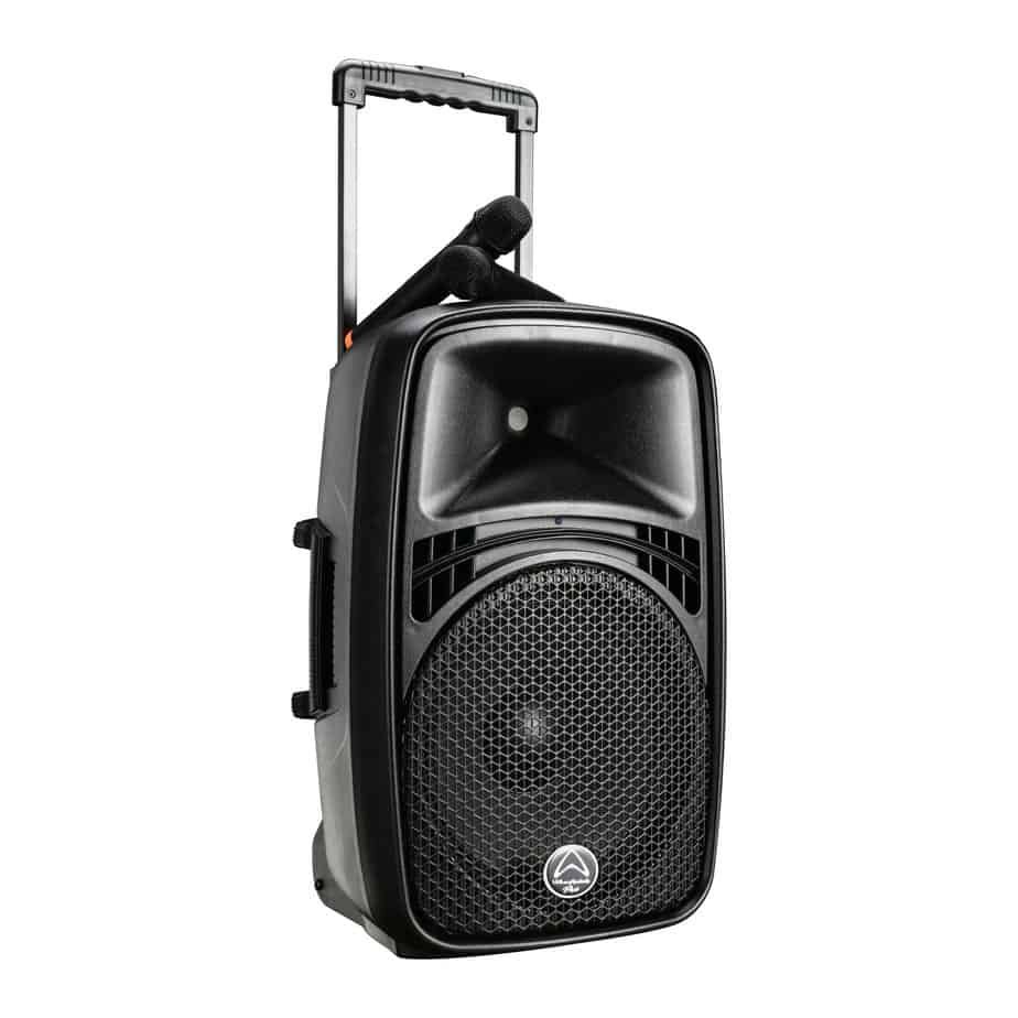 Wharfedale Pro EZ-12A Høyttaler Med Mikrofon Sett Fra Siden