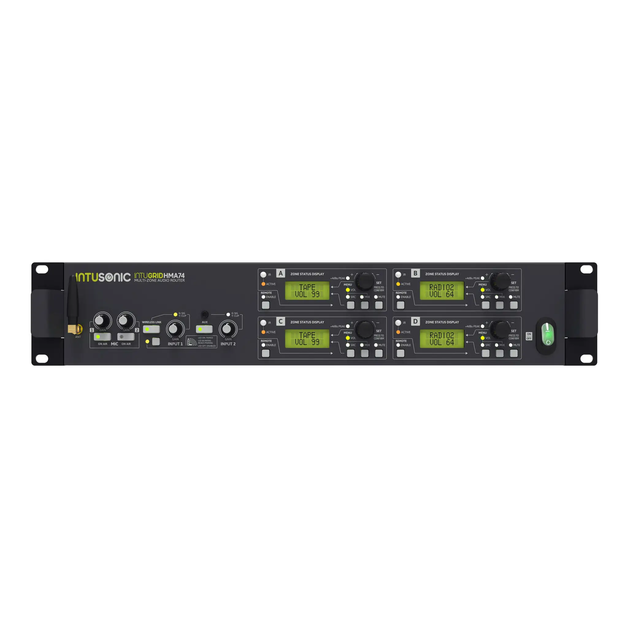 Intusonic Intugrid HMA74 4-soners lydmikser 2 Intusonic Intugrid HMA74 4-soners lydmikser - Bilde 2