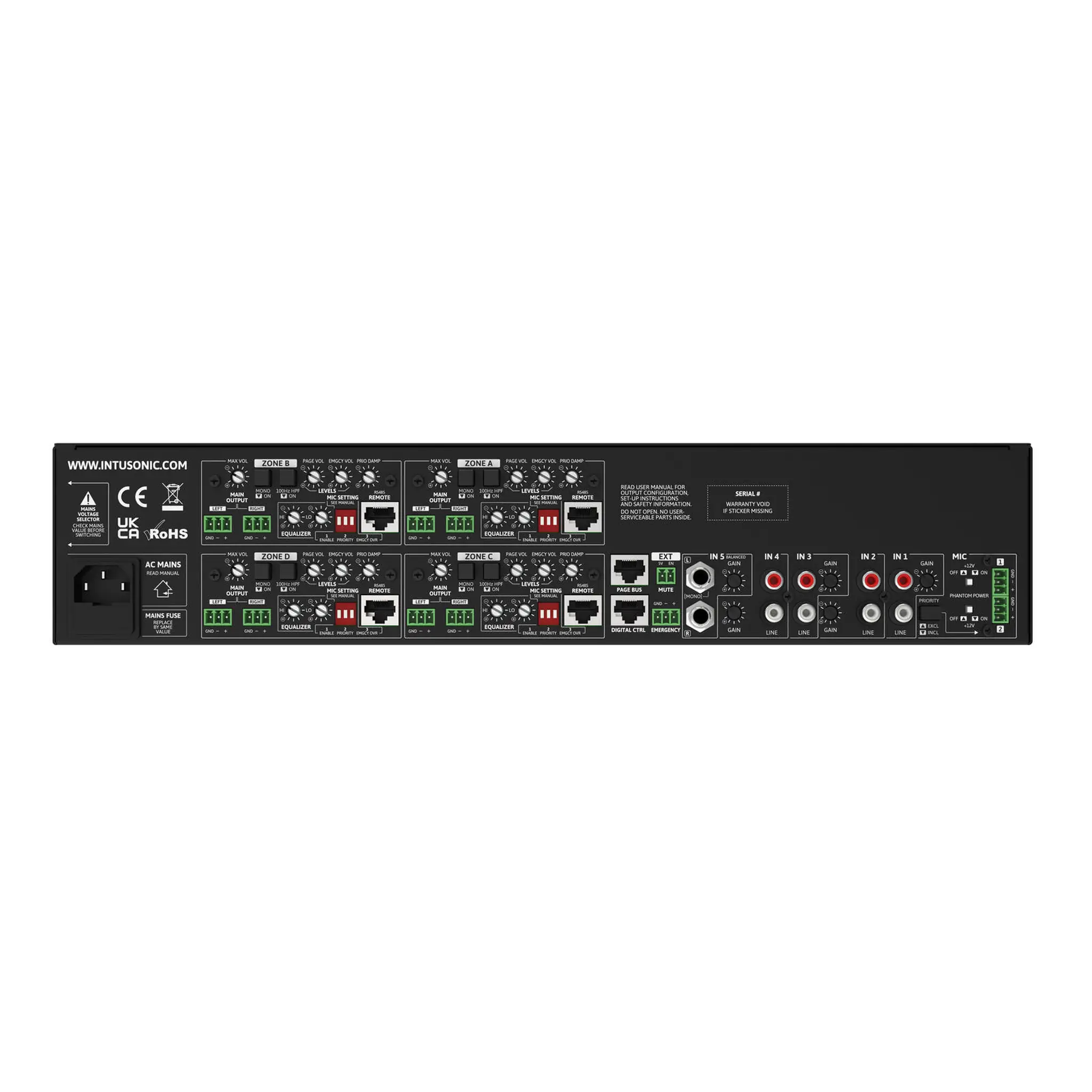 Intusonic Intugrid HMA74 4-soners lydmikser 3 Intusonic Intugrid HMA74 4-soners lydmikser - Bilde 3