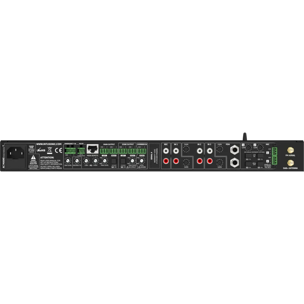 Intusonic Intuvorx PAA42+ forforsterker/installasjonslydmikser - Bilde 5