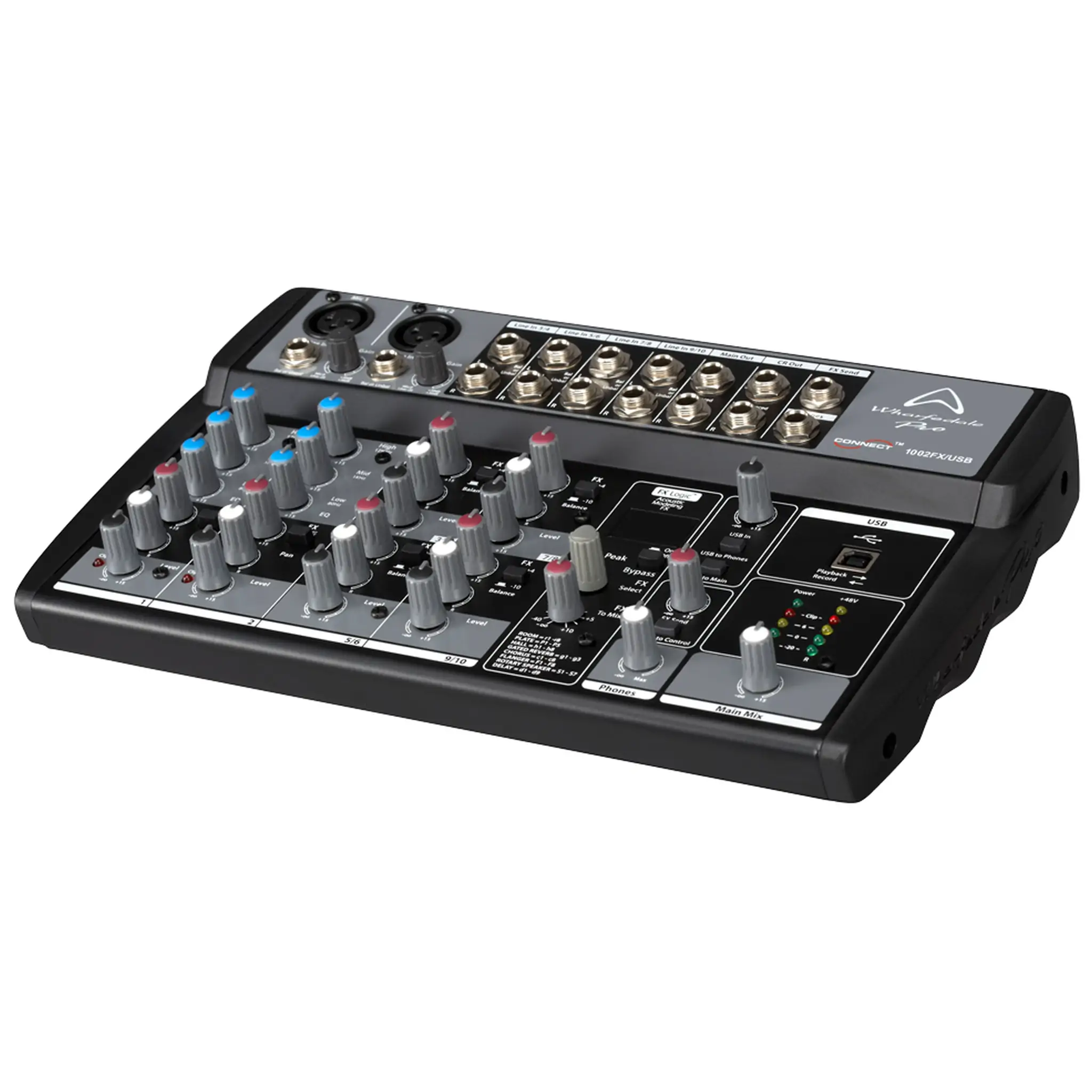 Connect 1002FX/USB er en liten lydmikser med alt du trenger. Superkompakt miksebord.