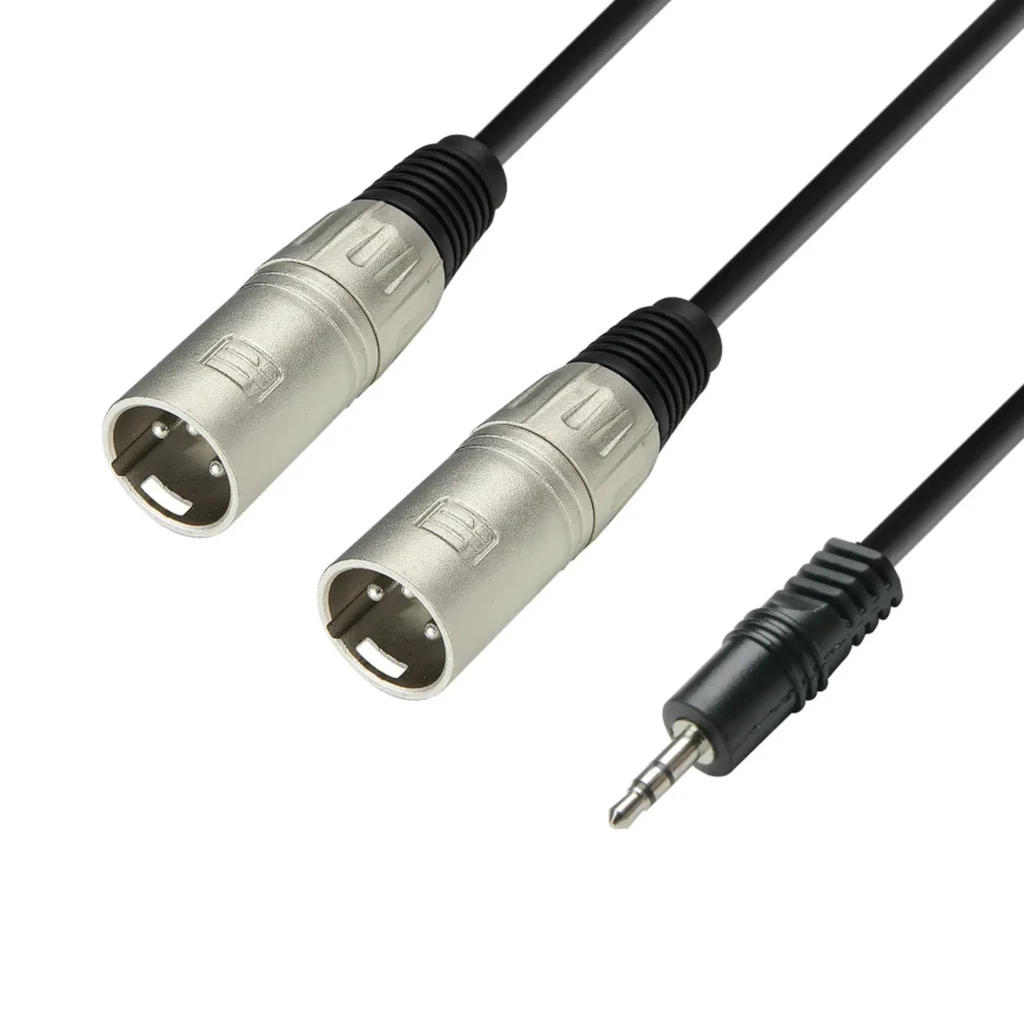 Adam Hall K3YWMM mini jack til XLR kabel. Perfekt AUX kabel for profesjonell tilkobling.